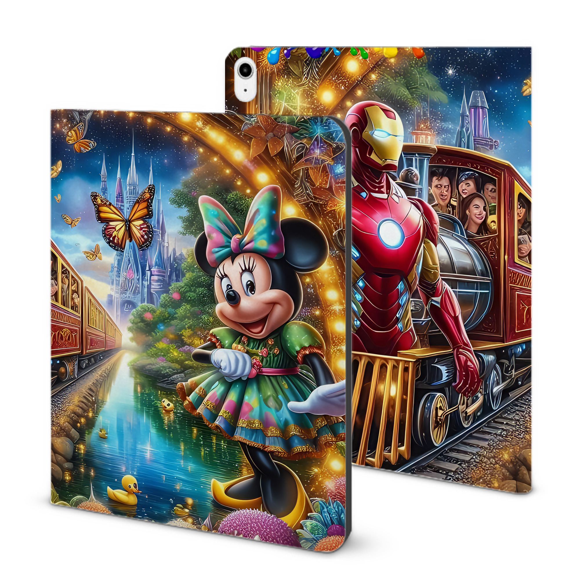 （画像用） ミッキーマウス Mickey Mouse IPadケース ペンホルダー付き ブックスタイルデザイン